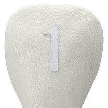 ベゼル HC1122 レザー ヘッドカバー ナンバー ドライバー用 ホワイト VESSEL Leather head cover Number　即納_画像3