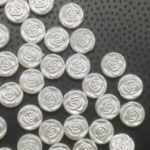 B133 flat rose white 500 piece 11mm pearl style round together large amount 