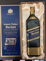 ★　未開栓　★ JOHNNIE WALKER Blue Label 1000ml 40％ ジョニーウォーカー ブルーラベル ウイスキー 1L お酒　箱付き_画像2