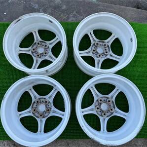 RAYS レイズ TOM'S トムス 080T 15×7JJ+45 PCD100-5穴 ハブ径約54mm アルミホイール4本セットの画像2