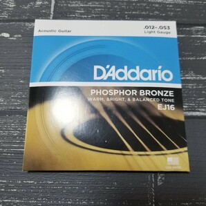 新品 D'Addario ダダリオ アコースティックギター弦 EJ-16の画像1