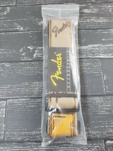 新品　Fender　フェンダー　ギターストラップ　エレキ　アコギ　ベース用 イエロー_画像1