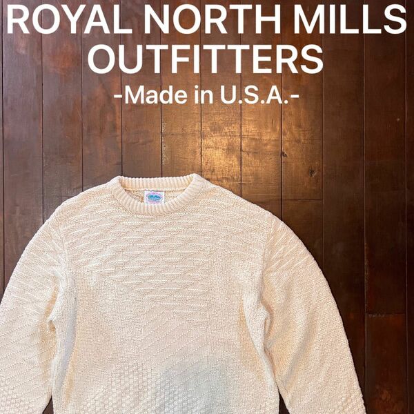 レア物！！【ROYAL NORTH MILLS OUTFITTERS】ビンテージセーター　希少　80s 幾何学模様　美品