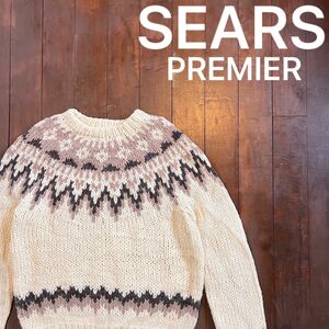 レア！【SEARS PREMIER シアーズ プレミア】ビンテージニットセーター　フェアアイル