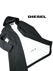 【希少2wayデザイン】極上美品◆ DIESEL ディーゼル ◆フード コート ロングコート アウター　サイズ S相当