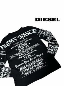 【希少デザイン】新品同様◆ DIESEL ディーゼル◆ロゴ ロング Tシャツ ロンT 長袖Tシャツ 長袖 トップス サイズ L