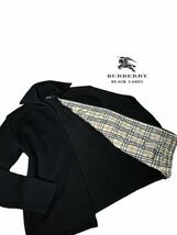 【極上の逸品】新品同様◆BURBERRY BLACK LABEL バーバリーブラックレーベル ◆ジップアップ ニット トラックジャケット アウター サイズ L_画像1