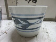 １円　未使用　保管品　絵かわり　蕎麦猪口　そば猪口 梅山窯 砥部焼 染付　 【星見】_画像6