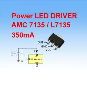 [5 set ]LED drive for . electric current IC AMC7135 350mA+ basis board attaching [ postage 84 jpy ~]03