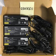 （0301KS11）送料無料/中古/NEC/ADP005/20V/4.5A/純正 ACアダプタ 3個セット_画像1