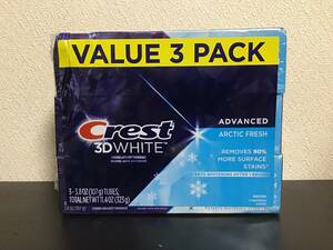 3個 Crest クレスト 3D White Advanced 歯磨き粉 Arctic Fresh 107g