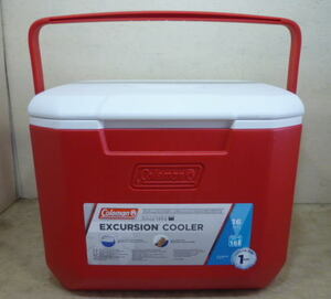 Coleman EXCURSION コールマン エクスカーション クーラーボックス 15L MODEL 5877 赤白　中古美品