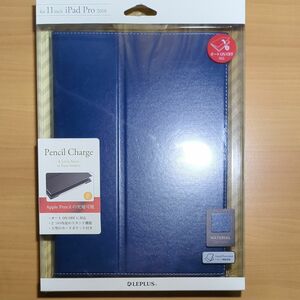 iPadPro 2018 11inch薄型PUレザーケースPencilChargeネイビーLP-IPPMPLNV