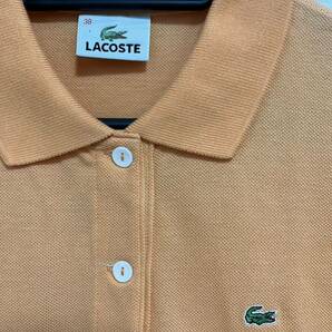 ラコステ LACOSTE 38 オレンジ ポロシャツ 半袖 ゴルフ レディース の画像2