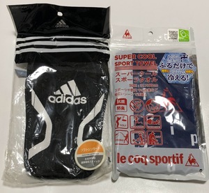 adidas アディダス ソフトガード ソフトシンガード すね当て Mサイズ KQ788 E37425 & le coq sportif スーパークールスポーツタオル