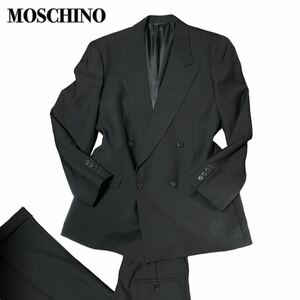 MOSCHINO モスキーノ セットアップ ダブルスーツ 黒ブラック S カジュアル 