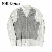 NeIL Barrett ニールバレット長袖シャツ プリント M_画像1