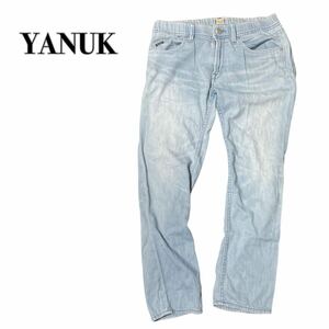  Yanuk YANUK тонкий конический RUTH разрозненный L Denim брюки джинсы индиго 