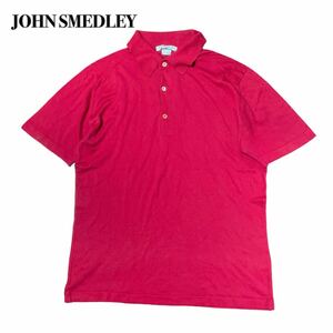  JOHN SMEDLEY made in England シーアイランドコットン ジョンスメドレー 半袖ポロシャツ 赤 レッドM