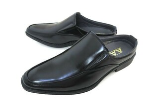 L781 new goods AAA. slide light weight business U chip / slip-on shoes mules M=25.3E black *