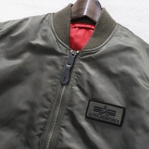 ALPHA INDUSTRIES アルファ社製 MA-1 フライトジャケット M カーキの画像4