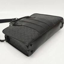 相場価格￥121,000- 未使用級 COACH コーチ F23212 牛革 レザー × PVC シグネチャー 2WAY ビジネスバッグ ブリーフケース メンズ_画像4