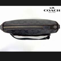 1円【新品保管品×現行】コーチ COACH シグネチャー ブラック レザー ショルダーバッグ　メッセンジャー　メンズ 89950 ビジネス　_画像5