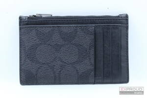 良品★R46 COACH コーチ カードケース メンズ シグネチャー C4281 メンズ 小銭入れ 約8×12.5×0.5cm フラグメントケース 正規品