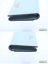 美品★R30 KATE SPADE ケイトスペード SPENCER スペンサー バイフォールド カードケース ブルー系 名刺入れ 約7.5×10.5×2cm 正規品_画像4