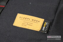 良品★R03 GLOBAL WORK グローバルワーク リュック カバン 約40×30×15cm ブラック ユニセックス 通勤 通学 鞄 学生鞄_画像7