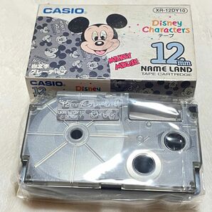 CASIO カシオ　ネームランド　テープ　12mm 未開封　ミッキー　グレー　廃盤品　長期保管品　レア　