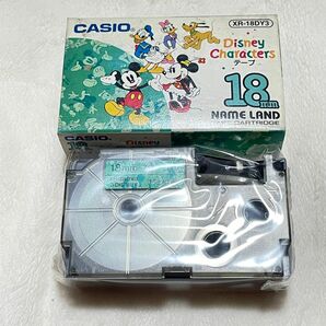CASIO カシオ　ネームランド　テープ　18mm 未開封　ミッキー　グリーン　廃盤品　長期保管品　レア