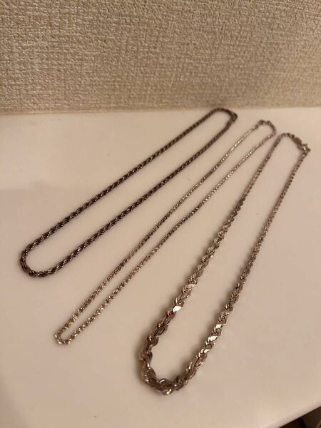 925 silver シルバー ロープ ネックレス 3点セット