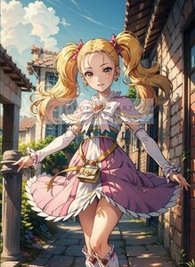 [6204], プリキュア, シャイニールミナス 九条ひかり, A4 アート ポスター イラスト 同人 美少女 ファンアート アニメ