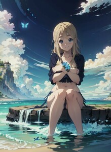 [10751], けいおん, 琴吹紬, A4 アート ポスター イラスト 同人 美少女 ファンアート アニメ