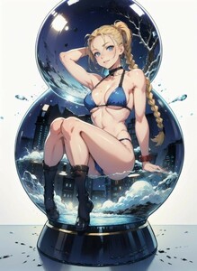 [11298], Street Fighter, キャミィ・ホワイト, A4 アート ポスター イラスト 同人 美少女 ファンアート アニメ