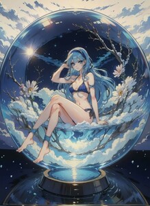 [11161], レイアース, 龍咲海, A4 アート ポスター イラスト 同人 美少女 ファンアート アニメ