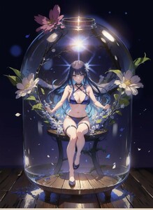 [11137], ブルーアーカイブ, 錠前サオリ, A4 アート ポスター イラスト 同人 美少女 ファンアート アニメ