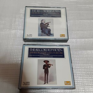 ● 英 PEARL THE RECORDED VIOLIN Vol.1&2　ヌヴー、オイストラフ、フランチェスカッティ、クライスラー、シゲティ 他 計 6CD bva I/II