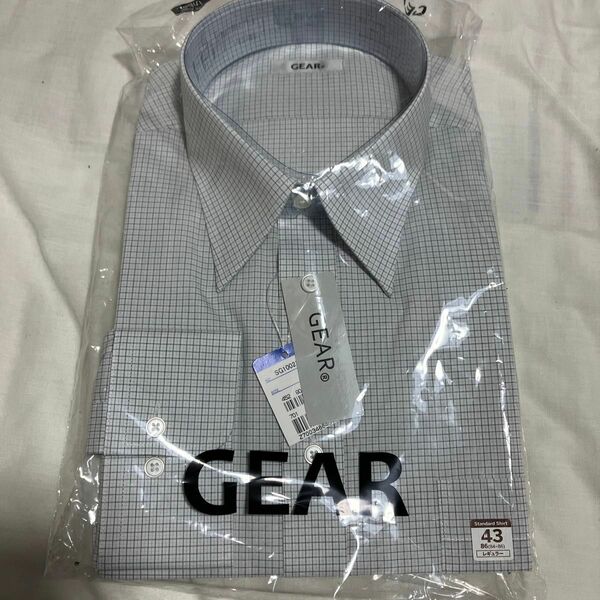 ドレスシャツ　レギュラー　LL43-84-86 レギュラーカラー、スタイルstandard 普通　形態安定性能　GEAR 