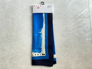 マルニ シルク スカーフ 新品 ブルー 70×70cm UNIQLO ユニクロ MARNI