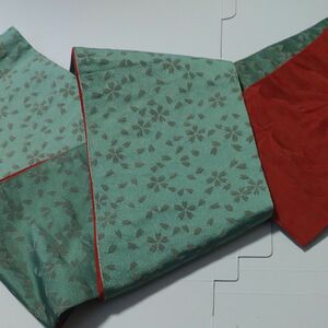 半幅帯　小袋帯　浴衣帯　袴下帯　和装小物　緑　赤