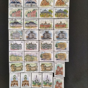 使用済み切手 「近代洋風建築」 ２０種完 ４０枚の画像1