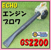 1円スタート ★動作確認動画★ エコー ECHO エンジンブロワ GS2200 ブロワー 落ち葉飛ばし 霜飛ばし 東静岡発 領収可 J0318-2-15a_画像1