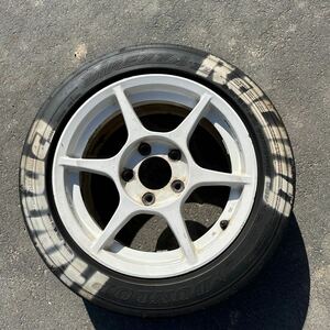 完全室内保管　EK9 DC2 P1レーシング 15インチ 7J +45 PCD114.3 5穴 1本のみ　シビック インテグラ205/50R15 ディレッツァZ3