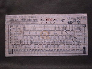 日田バス(株)　車内乗車券（昭和30年代）