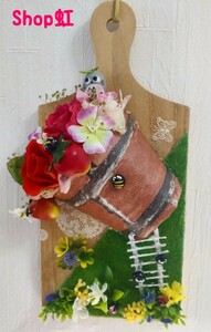  last SALE* Mother's Day gift * preserved flower arrange * gift * hand made * ornament * one point thing * cutting board 