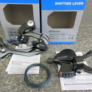 Shimano 9S シフトレバー/Rディレーラーセット SL-M3100/Alivio+RD-M370-SGS/ALTUS 9速 未使用品の画像1