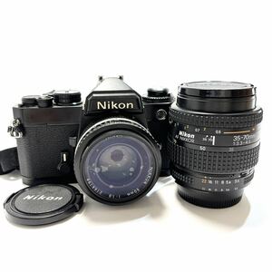 Nikon ニコン FE レンズ NIKKOR 50mm 1:1.8 35-70mm F3.3-4.5 フィルムカメラ 一眼レフカメラ ブラックボディ alp古0228