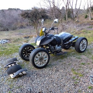 ＡＴＶ（Ｇ−ＷＨＥＥＬ） ＴＲＩＫＥＲ エンジン始動OK（キックのみ）部品取りジャンク扱い　成るべく現車確認お願いします　登録書類有り